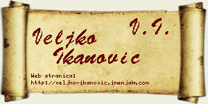 Veljko Ikanović vizit kartica
